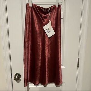 BNWT Vince silk slip skirt size Small